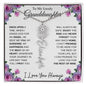 To My Lovely Granddaughter | "Once Upon a Time..." | Personalized Birth Flower Name Necklace wbb