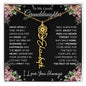 To My Lovely Granddaughter | Once Upon A Time... with Roses | Personalized Birth Flower Necklace