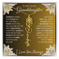 To My Lovely Granddaughter | Someday When...Lily | Personalized Birth Flower Necklace