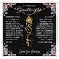 To My Lovely Granddaughter | Someday When... | Personalized Birth Flower Name Necklace