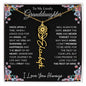 To My Lovely Granddaughter | Once Upon A Time... | Birth Flower Name Necklace