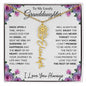 To My Lovely Granddaughter | "Once Upon a Time..." | Personalized Birth Flower Name Necklace wbb