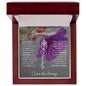 To My Lovely Granddaughter | "Once Upon A Time...Purple Flower | Personalized Birth Flower Necklace