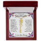 To My Lovely Granddaughter | "Once Upon a Time..." | Personalized Birth Flower Name Necklace wbb