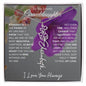 To My Lovely Granddaughter | Someday When...Purple Flower | Personalized Birth Flower Necklace
