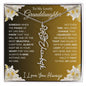 To My Lovely Granddaughter | Someday When...Lily | Personalized Birth Flower Necklace