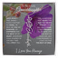To My Lovely Granddaughter | "Once Upon A Time...Purple Flower | Personalized Birth Flower Necklace
