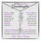 To My Precious Granddaughter - Personalized Birth Flower Name Necklace | "Hold It Tight To Feel My Love"