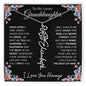 To My Lovely Granddaughter | Once Upon A Time... | Birth Flower Name Necklace