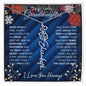 To My Lovely Granddaughter | Once Upon A Time | Christmas Birth Flower Name Necklace