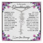 To My Lovely Granddaughter | Someday When...Pink Roses on White | Personalized Birth Flower Necklace