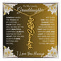 To My Lovely Granddaughter | Someday When...Lily | Personalized Birth Flower Necklace