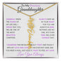To My Precious Granddaughter - Personalized Birth Flower Name Necklace | "Hold It Tight To Feel My Love"