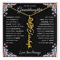 To My Lovely Granddaughter | Someday When... | Personalized Birth Flower Name Necklace