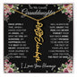 To My Lovely Granddaughter | Once Upon A Time... with Roses | Personalized Birth Flower Necklace