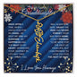 To My Lovely Granddaughter | Once Upon A Time | Christmas Birth Flower Name Necklace