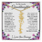 To My Lovely Granddaughter | "Once Upon a Time..." | Personalized Birth Flower Name Necklace wbb
