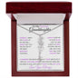 To My Precious Granddaughter - Personalized Birth Flower Name Necklace | "Hold It Tight To Feel My Love"