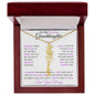 To My Precious Granddaughter - Personalized Birth Flower Name Necklace | "Hold It Tight To Feel My Love"