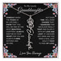 To My Lovely Granddaughter | Someday When... | Personalized Birth Flower Name Necklace