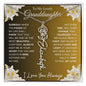 To My Lovely Granddaughter | Someday When...Lily | Personalized Birth Flower Necklace
