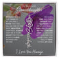 To My Lovely Granddaughter | Someday When...Purple Flower | Personalized Birth Flower Necklace