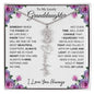 To My Lovely Granddaughter | Someday When...Pink Roses on White | Personalized Birth Flower Necklace