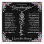 To My Lovely Granddaughter | Once Upon A Time... | Birth Flower Name Necklace