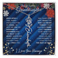 To My Lovely Granddaughter | Once Upon A Time | Christmas Birth Flower Name Necklace