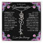 To My Lovely Granddaughter | Someday When...Pink Roses on Black | Personalized Birth Flower Necklace