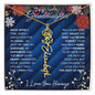 To My Lovely Granddaughter | Once Upon A Time | Christmas Birth Flower Name Necklace