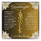 To My Lovely Granddaughter | Someday When...Lily | Personalized Birth Flower Necklace