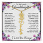 To My Lovely Granddaughter | "Once Upon a Time..." | Personalized Birth Flower Name Necklace wbb