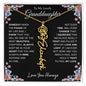 To My Lovely Granddaughter | Someday When... | Personalized Birth Flower Name Necklace