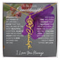 To My Lovely Granddaughter | Someday When...Purple Flower | Personalized Birth Flower Necklace