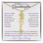 To My Precious Granddaughter - Personalized Birth Flower Name Necklace | "Hold It Tight To Feel My Love"