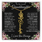 To My Lovely Granddaughter | Once Upon A Time... with Roses | Personalized Birth Flower Necklace