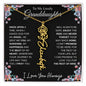 To My Lovely Granddaughter | Once Upon A Time... | Birth Flower Name Necklace
