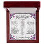 To My Lovely Granddaughter | "Once Upon a Time..." | Personalized Birth Flower Name Necklace wbb