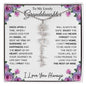 To My Lovely Granddaughter | "Once Upon a Time..." | Personalized Birth Flower Name Necklace wbb