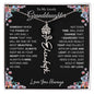 To My Lovely Granddaughter | Someday When... | Personalized Birth Flower Name Necklace