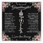 To My Lovely Granddaughter | Once Upon A Time... with Roses | Personalized Birth Flower Necklace