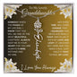 To My Lovely Granddaughter | Someday When...Lily | Personalized Birth Flower Necklace