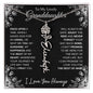 To My Lovely Granddaughter | "Once Upon A Time...The rest of Mine" | Personalized Birth Flower Necklace