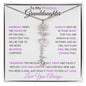 To My Precious Granddaughter - Personalized Birth Flower Name Necklace | "Hold It Tight To Feel My Love"