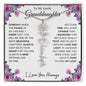 To My Lovely Granddaughter | Someday When...Pink Roses on White | Personalized Birth Flower Necklace