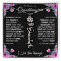 To My Lovely Granddaughter | Someday When...Pink Roses on Black | Personalized Birth Flower Necklace