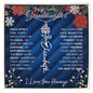 To My Lovely Granddaughter | Once Upon A Time | Christmas Birth Flower Name Necklace