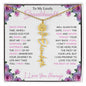 To My Lovely Granddaughter | "Once Upon a Time..." | Personalized Birth Flower Name Necklace wpp
