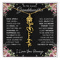 To My Lovely Granddaughter | Once Upon A Time... with Roses | Personalized Birth Flower Necklace